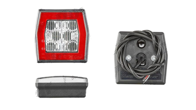 Lampa mers inapoi Universal, 12/24V 95x90x45mm , led, alb, omologare ECE,, Dreapta