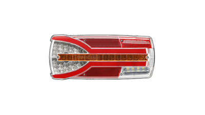 Lampa spate universala, partea Stanga, 12/24V, 304x132x48mm, cu LEDURI, cu semnalizare dinamica (pereche 99LT152E), 