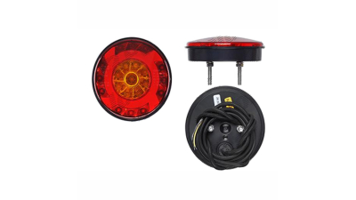Stop lampa spate rotunda cu LED 12/24V diametru 121mm, adancime 33mm, cu functie pozitie, stop frana, semnalizare, distanta intre suruburi fixare 45mm, partea dreapta=stanga, 1 buc.