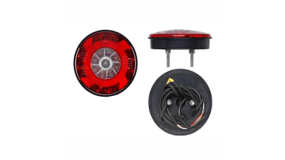 Stop lampa spate rotunda cu LED 12/24V; 121x33mm cu pozitie, stop frana, semnalizare, ceata si mers inapoi, cu cablaj, distanta intre suruburi fixare 45 mm, dreapta=stanga, 1 buc.