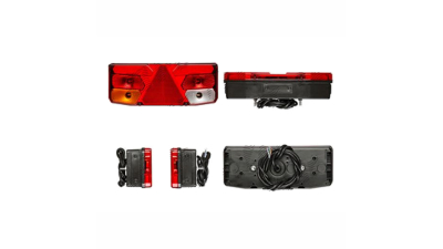 Stop lampa spate 12/24V; cu cablu; dreptunghiular; montare surub cu spatiu 150mm; LED+P21W; Latime: 350 mm; Inaltime: 131 mm; adancime: 81 mm; partea stanga, 1 buc.