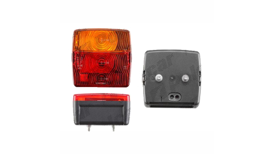 Stop lampa spate remorca 12/24V, fara lampa numar, cu semnalizare, pozitie si stop frana, 107x99x54mm, distanta intre suruburile de fixare 45 mm, stanga=dreapta, 1 buc.