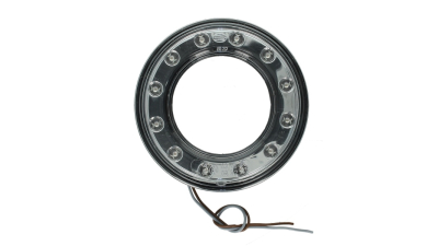 Stop lampa spate Hella 2SA008405011 24V; 12 LED; rotund; montare surub cu spatiu 61mm; alb - roşu Diametru: 98 mm; stanga=dreapta, 1 buc.
