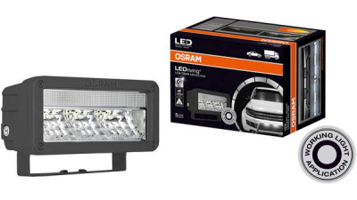 Proiector de lucru Osram 12/24V; 30/2W; 2000 lm; cablu 0.05m; unghi raza 45 grade; 6000K; iluminare pana la 60 m; dreptunghiular 3+1LED; negru, 1 buc.