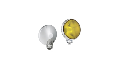 Far de drum, Proiector Universal BestAutoVest 99RP043E, 12/24V; rotund; carcasa cromata, geam galben; Adancime: 60 mm; Diametru: 160 mm; ECE;