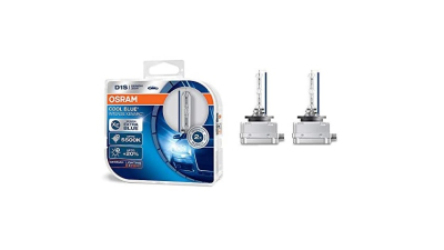 Set becuri auto Xenon D1S pentru far OSRAM COOL BLUE Intense cu + 20% mai multa lumina, 3200 lumeni; temp. culoare 6000K 35W PK32d-2 , 12/24V,2 buc. 66140CBIHCB