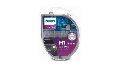 Bec H1 PHILIPS 99ZB201P, 12V; 55W; VisionPlus; 60% mai usor; P14.5s; ECE, 2 buc.