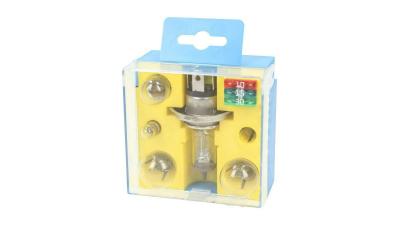 Set becuri auto HELLA 12V; kit: H4, P21W, P21/5W, R5W, T4W, 3 sigurante; 8GJ002525913