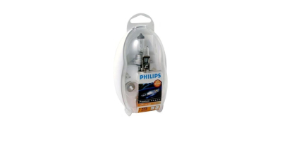 Set becuri rezerva PHILIPS 99ZK071P, 12V; premium; 30% mai multa lumina; cpl.: H7, H1, P21W, PY21W, P21/5W, R5W, W5W, 3 sigurante; ECE