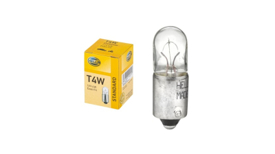Bec auto T4W HELLA 12V; 4W; BA9s; 8GP002067121, 10 buc la cutie