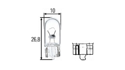 Bec auto W5W MAGNETI MARELLI 24V; T10 5W; W2.1x9.5d; 003922100000, 10 buc la cutie