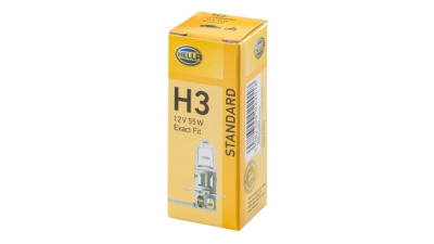 Bec auto H3 HELLA 12V; 55W; PK22s; 8GH002090131, 1 buc.