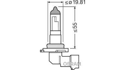 Bec auto Osram 9145, 12V 50W PY20d H10 , bec far, 1 buc