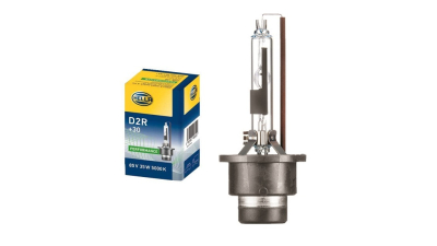 Bec auto Xenon D2R pentru far HELLA cu +30% mai multa lumina, 12/24V 35W P32d-3, 2800lumeni, culoare temp. 5000K, 1 buc. 8GS007001241