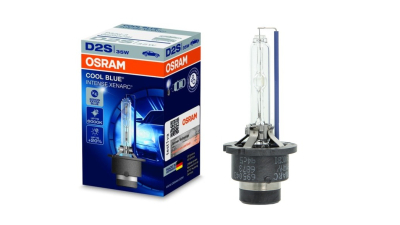 Bec auto Xenon D2S pentru far OSRAM Cool Blue Intense cu pana la 20% mai multa lumina, 12/24V; 35W; 3200 lm; culoare temperatura 6000K; P32d-2; 1 buc.