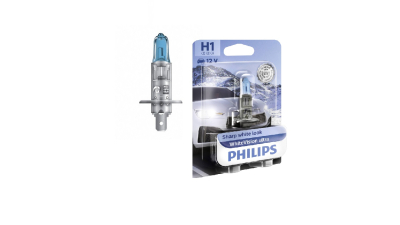 Bec H1 PHILIPS 99ZS191P, 12V; 55W; WhiteVision ultra; albastru; P14.5s; ECE, 1 buc.