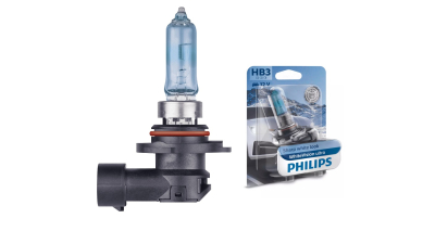 Bec HB3 (9005) PHILIPS 99ZS300P, 12V; 65W; WhiteVision ultra; albastru; P20d; ECE, 1 buc.