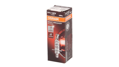 Bec auto cu halogen OSRAM H1 12V 55W NIGHT Breaker Laser; 1550lm; pana la 100% mai multa lumina; culoare temperatura 3300K; P14.5s; 1 buc. 64150NBS