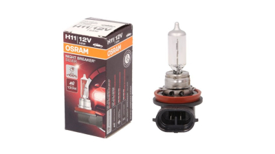 Bec auto cu halogen OSRAM H11 12V; 55W; Night Breaker Silver; 1350lm; cu pana 100% mai multa lumina; culoare temperatura 3300K; PGJ19-2; 64211NBS; 1 buc.