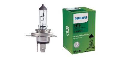 Bec H19 PHILIPS 99ZS326P, 12V; 60/55W; longlife ecovison; PU43t-3; ECE, 1 buc.