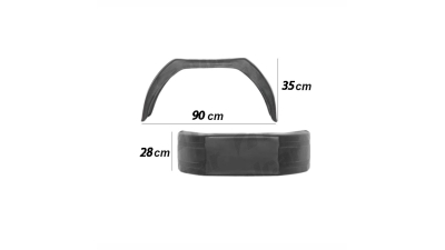 Aripa remorca plastic, aparatoare noroi roti spate remorci 28/90/35 cm