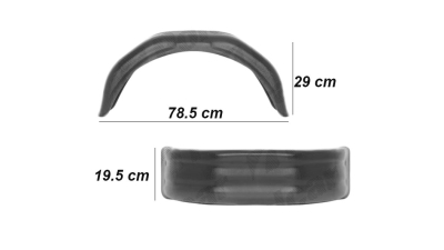 Aripa remorca plastic, aparatoare noroi roti spate remorci, VAN , Trailer, 19,5/78,5/29 cm