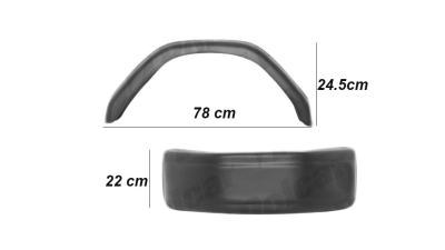 Aripa remorca plastic, aparatoare noroi roti spate remorci 22/78/24,5 cm