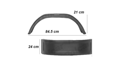 Aripa remorca plastic, aparatoare noroi roti spate remorci 24/84,5/21 cm