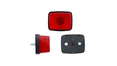 Lampa semnalizare auto BestAutoVest 12V/ 24V , rectangulara , Rosie, 80x65x45mm, 1 buc.