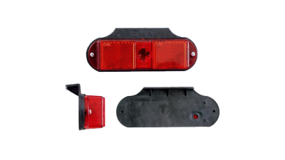 Lampa gabarit auto BestAutoVest 12V/ 24V dreptunghiulara Rosie, 125x55x45mm , cu suport fixare, 1 buc.