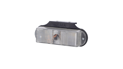 Lampa gabarit auto BestAutoVest 12V/ 24V dreptunghiulara Alba, 125x55x45mm , cu suport fixare, 1 buc.