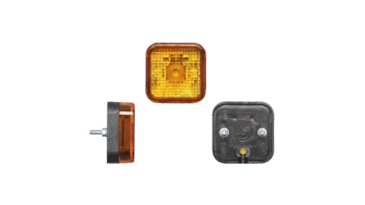 Lampa gabarit auto BestAutoVest 12/24V tip bec W5W, patrata, culoare Portocaliu, 64x64x30mm, 1buc