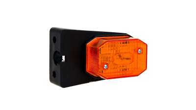Lampa gabarit auto 12V/24V, dreptunghiulara, sticla portocalie, 42x64x33mm, tip bec C5W, cu suport
