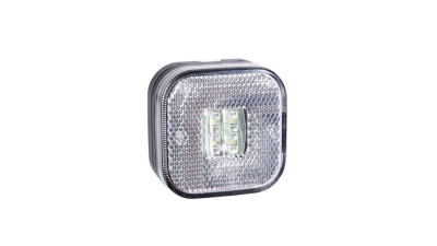 Lampa gabarit auto BestAutoVest 12/24V cu LED, patrata, culoare Alba, 64x64mm, 1buc