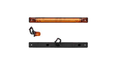 Lampa gabarit auto BestAutoVest 12V/ 24V cu LED dreptunghiulara sticla Portocaliu, 250x20x25mm , cu cablu, 1 buc.
