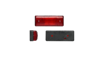 Lampa gabarit auto BestAutoVest 12V/ 24V dreptunghiulara , culoare sticla Rosu, 96x36x28mm, 1 buc.