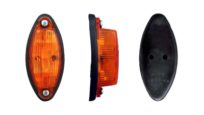 Lampa gabarit Universala, 12/24V, 45x100x40mm (lungime, inaltime x adancime), galbena/portocalie ,omologare ECE, Stanga , Dreapta