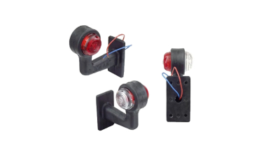 Lampa gabarit auto BestAutoVest 12V/ 24V , cu cot de 90 grade, lungime brat 100mm, Stanga/ Dreapta, Rosu, Alb