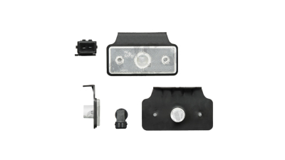 Lampa gabarit auto BestAutoVest 12/24V dreptunghiulara Alba , 110x45mm, cu suport fixare,1 buc.