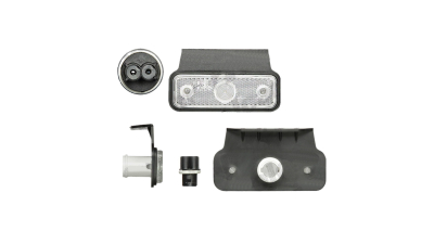 Lampa gabarit auto BestAutoVest 12/24V dreptunghiulara Alba, cu suport bec, 95x30mm, cu suport fixare, 1 buc.
