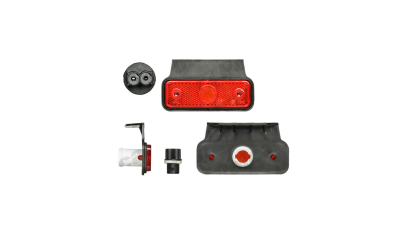 Lampa gabarit auto BestAutoVest 12/24V dreptunghiulara Rosie, cu suport bec, 95x30mm, cu suport fixare,1 buc.