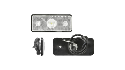 Lampa gabarit auto BestAutoVest 12/24V dreptunghiulara alba cu leduri, 117x47x9mm, 1 buc.
