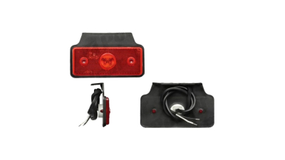 Lampa gabarit auto BestAutoVest 12/24V dreptunghiulara Rosie cu leduri, 117x47x9mm, cu suport fixare1 buc.