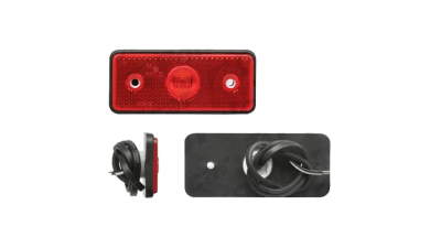Lampa gabarit auto BestAutoVest 12/24V dreptunghiulara Rosie cu leduri, 117x47x9mm,1 buc.
