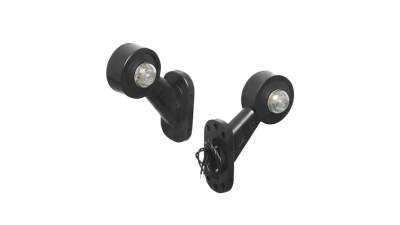 Lampa gabarit auto BestAutoVest 12V/ 24V LED, cu brat de 78mm, unghi 45 grade, Stanga, Rosu- Alb