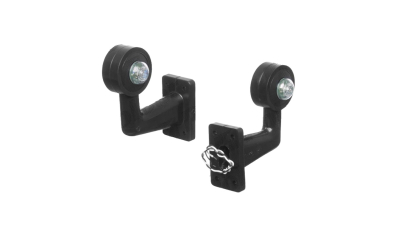 Lampa gabarit auto BestAutoVest 12V/ 24V LED, cu brat de 100mm, unghi 90 grade, Stanga, Rosu- Alb