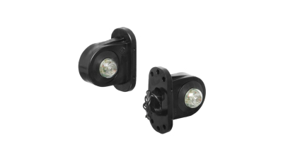 Lampa gabarit auto BestAutoVest 12V/ 24V cu LED, rotunda Rosu - Alb, 97x68mm, cu cablu, Stanga, 1 buc.