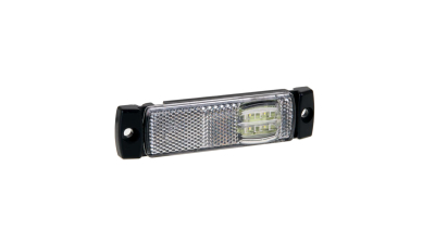 Lampa gabarit auto BestAutoVest 12/24V dreptunghiulara Alba cu Leduri, 130x32x14.5mm , 1 buc.