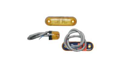 Lampa gabarit auto BestAutoVest 12/24V ovala Portocaliu cu LED, 82x25x29mm , 1 buc.