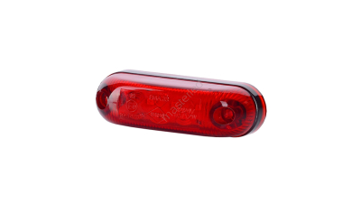Lampa gabarit auto BestAutoVest 12/24V ovala Rosie cu LED, 82x25x29mm , 1 buc.